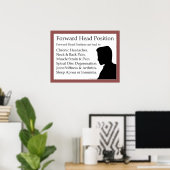 Voorwaartse HoofdPositie, Positie, het Poster van  (Thuiskantoor)