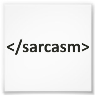 Voorwaartse Slash Sarcasm Code Foto Afdruk
