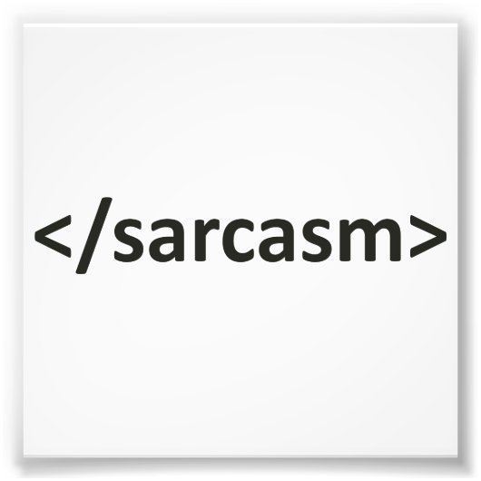 Voorwaartse Slash Sarcasm Code Foto Afdruk (Voorkant)
