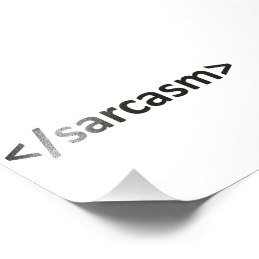 Voorwaartse Slash Sarcasm Code Foto Afdruk (Hoek)