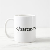 Voorwaartse Slash Sarcasm Code Koffiemok (Links)