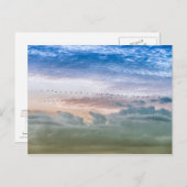 Voorwaartse vogelmigratie Team Inspiratie Briefkaart (Voorkant / Achterkant)