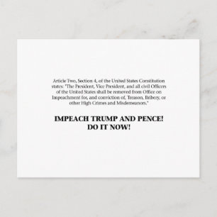 Voorwerpen — Impeach Trump en Pence Briefkaart