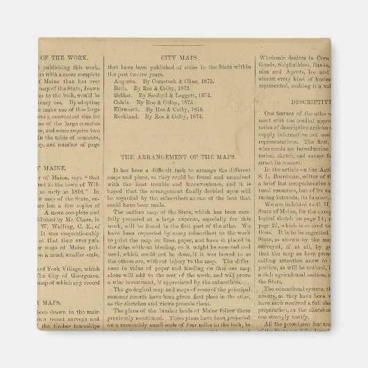 Voorwoord Atlas van de deelstaat Maine Magneet (Voorkant)