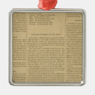 Voorwoord Atlas van de deelstaat Maine Metalen Ornament