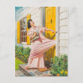 Voorzichtig aan de deur briefkaart (Voorkant)