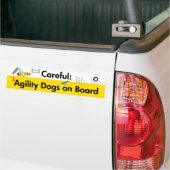 Voorzichtig: Agility Dogs aan boord Bumpersticker (Op Truck)