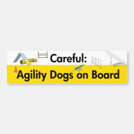 Voorzichtig: Agility Dogs aan boord Bumpersticker