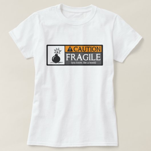 Voorzichtig als een bomb t-shirt (Design voorkant)