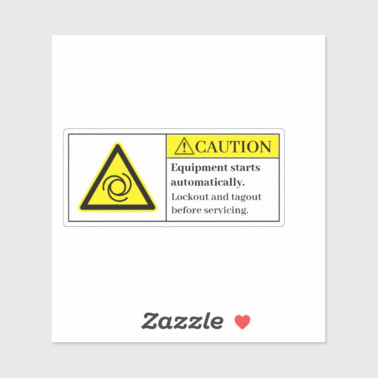 Voorzichtig Apparatuur begint automatisch label (Vel)