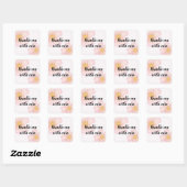 'Voorzichtig behandelen' sticker - waterverf bloem (Vel)