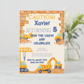 VOORZICHTIG! Bouw van vrachtwagen Kaart (Staand voorkant)