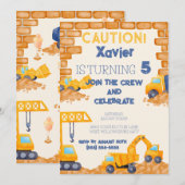 VOORZICHTIG! Bouw van vrachtwagen Kaart (Voorkant / Achterkant)