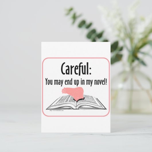 Voorzichtig! Briefkaart (Staand voorkant)