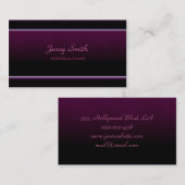 Voorzichtig elegant fluwelen visitekaartje (Voorkant / Achterkant)