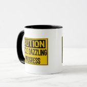 Voorzichtig gebarentaal-straalbuis hen in Voortgan Mok (Voorkant links)