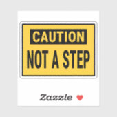 Voorzichtig, geen stap sticker (Vel)