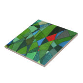 Voorzichtig gekromde vrije vormgroenen met rode ac tegeltje (Zijkant)