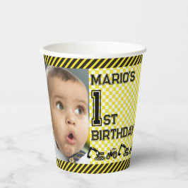 Voorzichtig! Grappig eerste verjaardagsfeestje Papieren Bekers