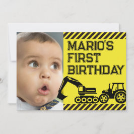 Voorzichtig! Grappige eerste verjaardag uitnodigin Kaart