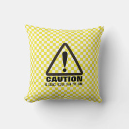 Voorzichtig! Grappige eerste verjaardag uitnodigin Kussen