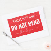 Voorzichtig hanteren - Niet buigen Rechthoekige Sticker (Envelop)
