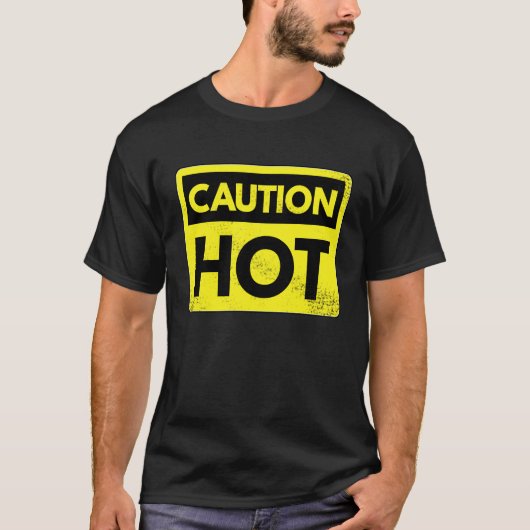 Voorzichtig heet t-shirt (Voorkant)