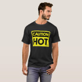 Voorzichtig heet t-shirt (Voorkant volledig)