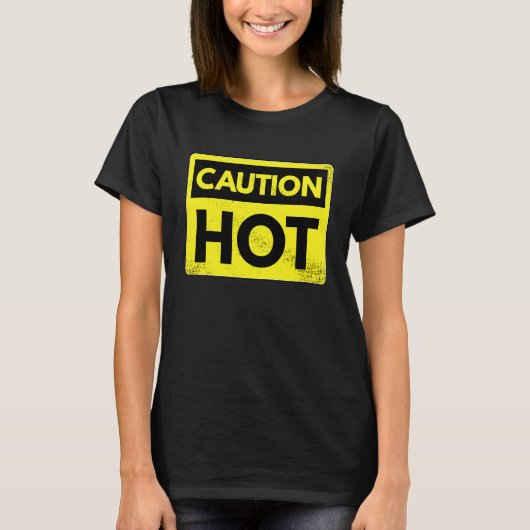 Voorzichtig heet t-shirt (Voorkant)