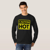 Voorzichtig heet t-shirt (Voorkant volledig)