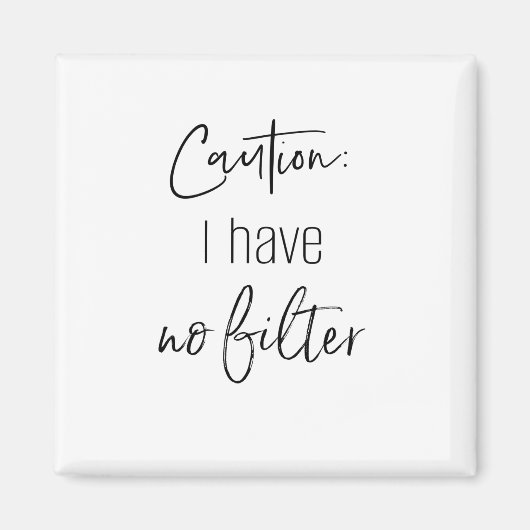 VOORZICHTIG: IK HEB GEEN FILTERmagneet Magneet (Voorkant)