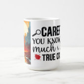 Voorzichtig, ik hou van echte misdaad koffiemok (Center)