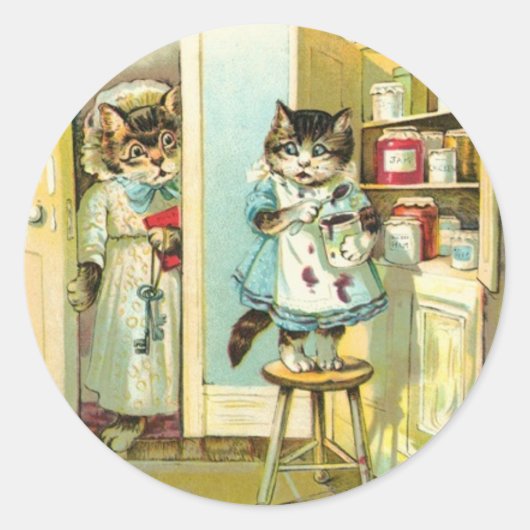 Voorzichtig in de wet ronde sticker (Voorkant)