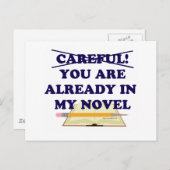 Voorzichtig in mijn Novel Slogan Briefkaart (Voorkant / Achterkant)