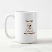 Voorzichtig Lees mijn gezicht op een Koffiemok (Links)