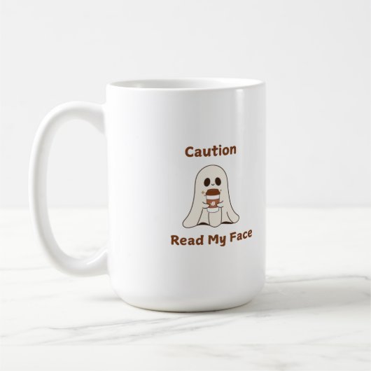 Voorzichtig Lees mijn gezicht op een Koffiemok (Links)