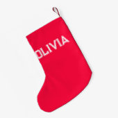 Voorzichtig! Lieve Kerstman Kleine Kerstsok (Achterkant (Hangend))