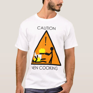 Voorzichtig Mannen Koken T-shirt