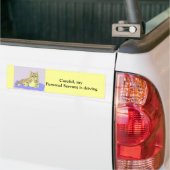 Voorzichtig, mijn persoonlijke dienaar rijdt. bumpersticker (Op Truck)