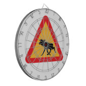 Voorzichtig Moose Swedish Traffic Sign Dartbord (Voorkant Links)