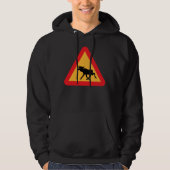 Voorzichtig Moose Swedish Traffic Sign Hoodie (Voorkant)