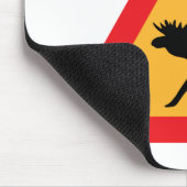 Voorzichtig Moose Swedish Traffic Sign Muismat (Hoek)