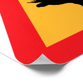 Voorzichtig Moose Swedish Traffic Sign Poster (Hoek)