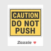 Voorzichtig Niet duwen Sticker (Vel)
