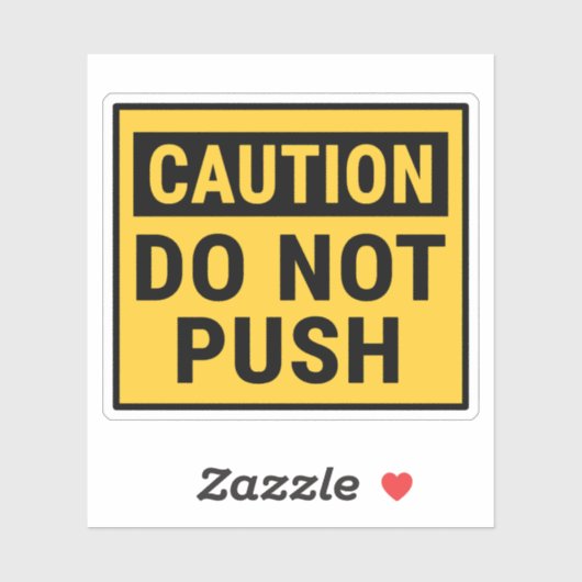 Voorzichtig Niet duwen Sticker (Vel)