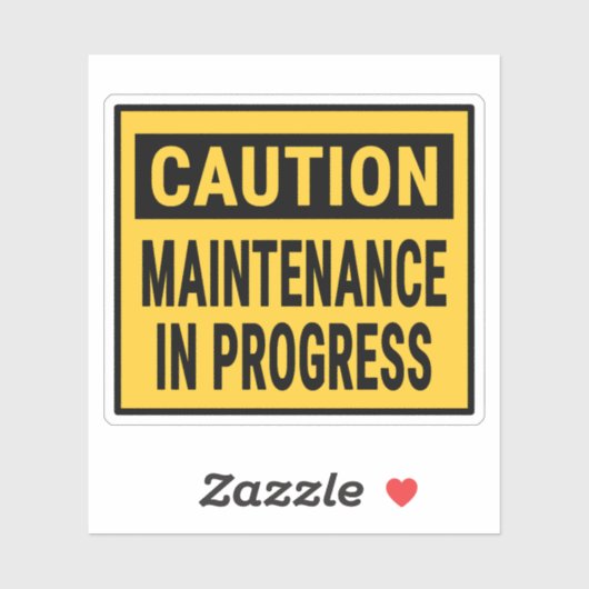 Voorzichtig onderhoud in uitvoering sticker (Vel)