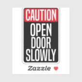Voorzichtig Open deur langzaam Sticker (Vel)