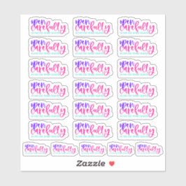 Voorzichtig openen, geen scherpe voorwerpen gebrui sticker