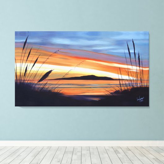 Voorzichtig over Kapiti Canvas Afdruk (Insitu (Houten vloer))