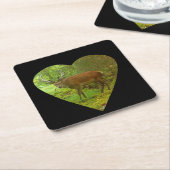 Voorzichtig Red Deer Stag Paper Onderzetter (Schuin)